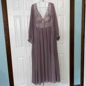 Long purple SHEIN formal dress